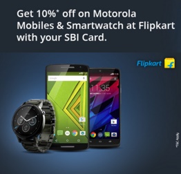 India Desire : Flipkart- Moto SBI Cards Offer: Extra 10% off On Motorola Smartphones Using SBI Cards [21st to 22nd March]